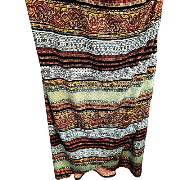 Cato Women's Dress 14W 16W Green Long Brown Sleeves Sun Plus Size 1X - Picture 3 of 7